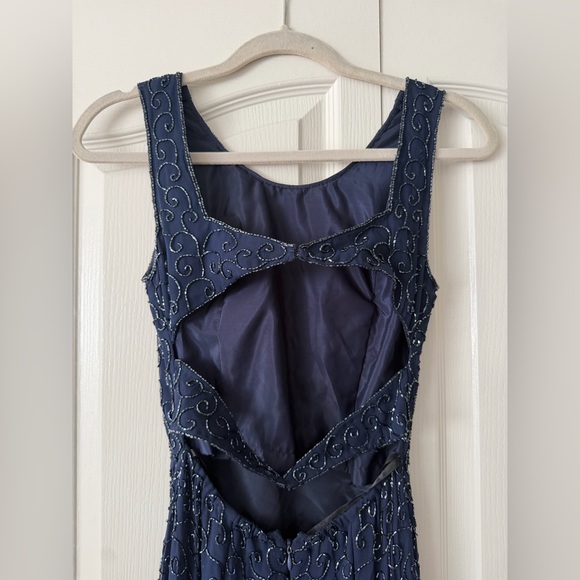 Vintage 90s navy beaded dress - Picture 4 of 8